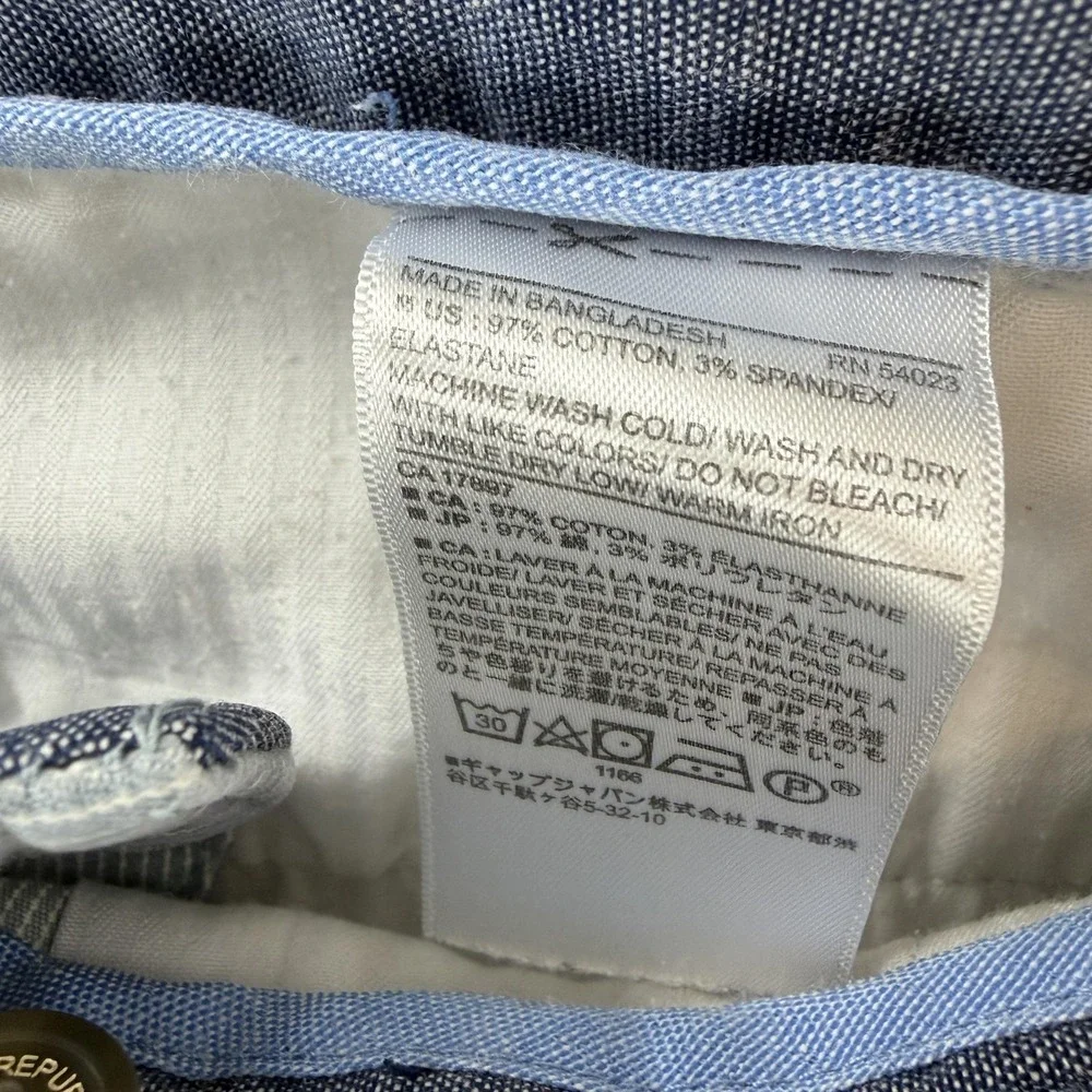 Banana Republic Aiden Chino‎ Pants Mens 30x32 Blue Slim Fit Striped (30x30)